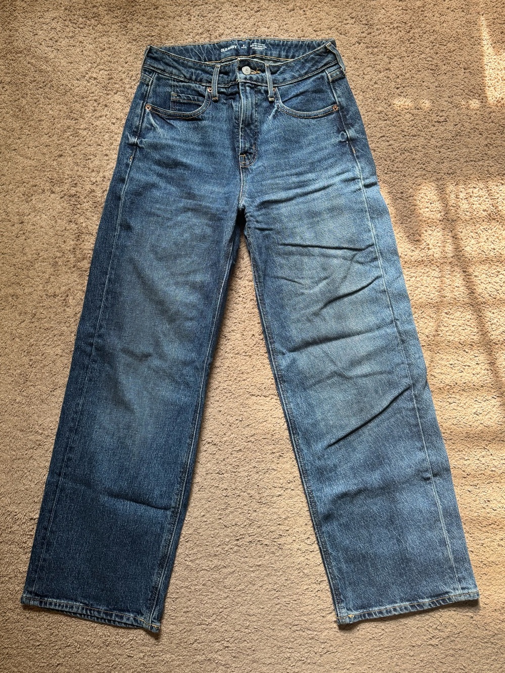 Old Navy Women's Wide-Leg Jeans - Blue Denim